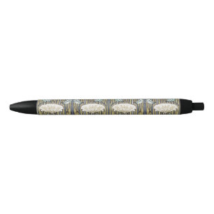 Vintage Sage Green Dragonfly & Lily Art Pen