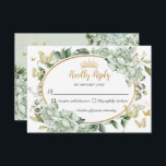 Vintage Sage Green Floral Butterflies Quinceañera RSVP Card<br><div class="desc">This pretty sage green floral Quinceañera / Sweet 16 RSVP card features beautiful sage green flowers and gold and sage green butterflies. Simply click the customize it further button to edit the texts,  change fonts and fonts colors. Matching items available in store. (c) Somerset Fine Paperie</div>