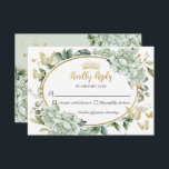 Vintage Sage Green Floral Butterflies Quinceañera RSVP Card<br><div class="desc">This pretty sage green floral Quinceañera / Sweet 16 RSVP card features beautiful sage green flowers and gold and sage green butterflies. Simply click the customize it further button to edit the texts,  change fonts and fonts colors. Matching items available in store. (c) Somerset Fine Paperie</div>