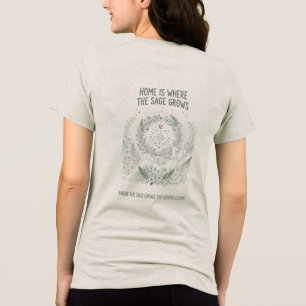 Vintage Sage Green Forest & Celestial Compass Tri-Blend Shirt