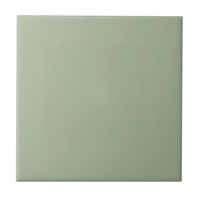 Vintage Sage Green Wall | Farmhouse Square Ceramic Tile (Front)