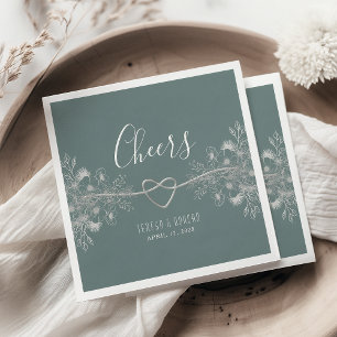 Vintage Sage Green Wedding Napkins