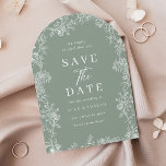 Vintage Sage & White Floral Wedding Save The Date<br><div class="desc">Vintage Sage & White Floral Wedding Save the Date

See matching collection in Niche and Nest Store</div>