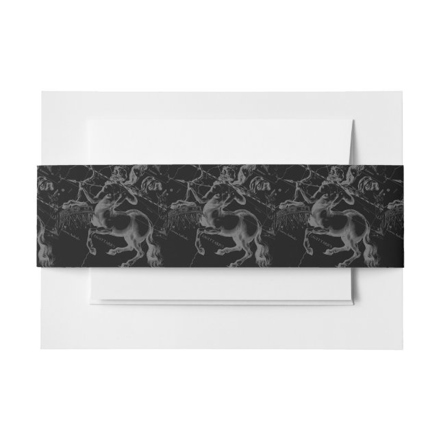 Vintage Sagittarius Constellation Map Hevelius Invitation Belly Band (Front Example)