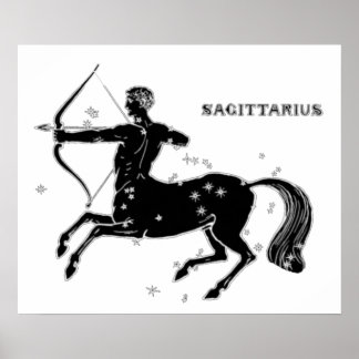 Sagittarius Black Art & Framed Artwork | Zazzle