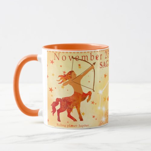 Vintage Sagittarius Zodiac Traits Personalized Mug