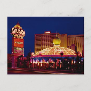 Vintage Sahara Hotel Las Vegas Postcard by Incatneato at Zazzle