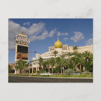 Vintage Sahara Hotel Las Vegas Postcard by Incatneato at Zazzle