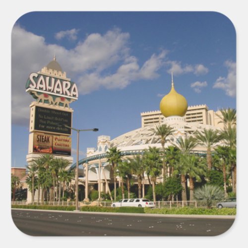 Vintage Sahara Hotel Las Vegas Square Sticker