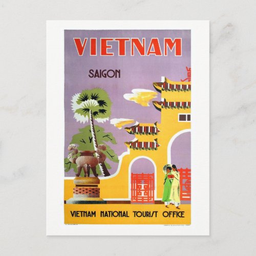Vintage Saigon Vietnam Travel Postcard