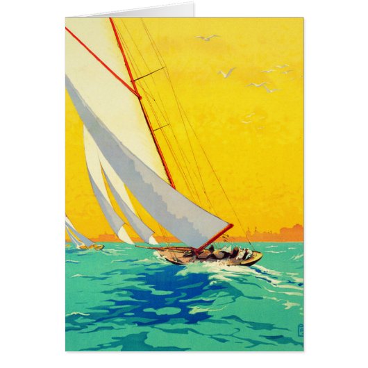 Vintage Sail Boats French Travel (Front)