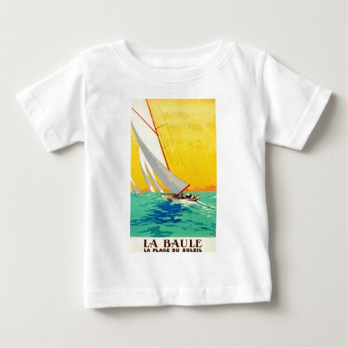 Vintage Sail Boats French Travel Baby T_Shirt