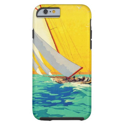 Vintage Sail Boats French Travel Tough iPhone 6 Case
