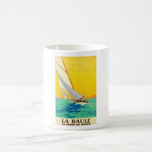 Vintage Sail Boats French Travel Coffee Mug