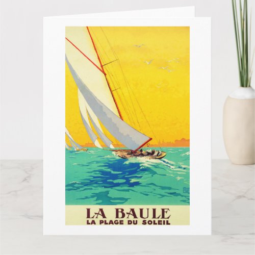 Vintage Sail Boats French Travel Postcard