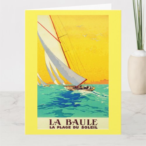 Vintage Sail Boats French Travel Postcard