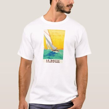 Vintage Sail Boats French Travel T-shirt by made_in_atlantis at Zazzle