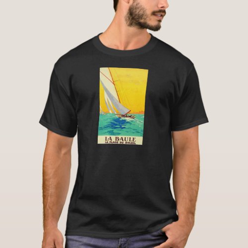 Vintage Sail Boats French Travel T_Shirt