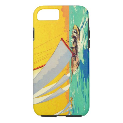 Vintage Sail Boats Travel Tough iPhone 7 Case