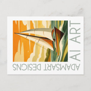 Vintage Sailboat Adventure Retro Nautical Postcard