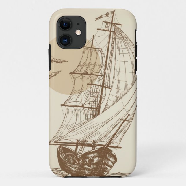 Vintage sailboat Case-Mate iPhone case (Back)