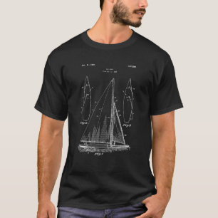 Vintage Sailboat Design Old Ocean Boat Sailing Tee