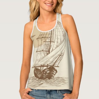 Vintage Sailboat Tank Top by boutiquey at Zazzle