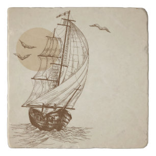 Vintage sailboat trivet