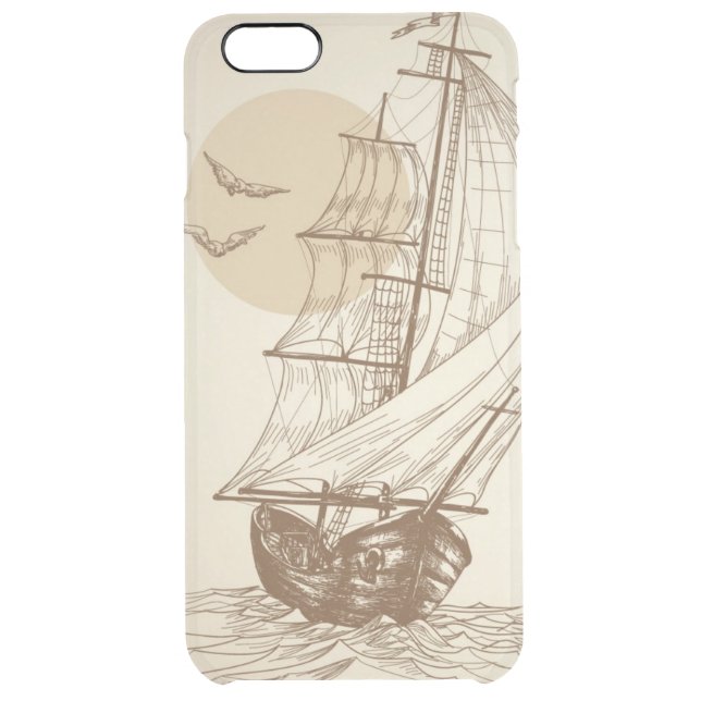 Vintage sailboat uncommon iPhone case (Back)