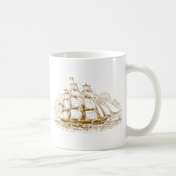 Vintage Sailing Ship Coffee Mug by TimeEchoArt at Zazzle