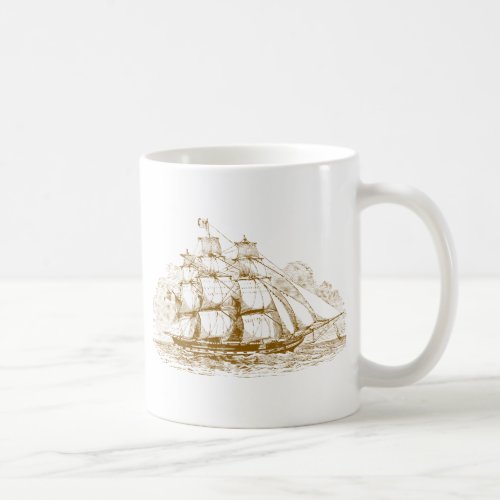 Vintage Sailing Ship Coffee Mug
