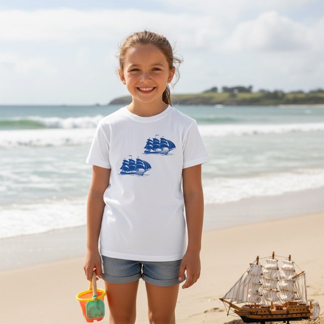 Vintage Sailing Ship Nautical Ocean Clipper T-Shirt (Creator Uploaded)