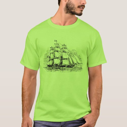 Vintage Sailing Ship T_Shirt