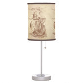 Vintage Sailing Ship Table Lamp (Left)