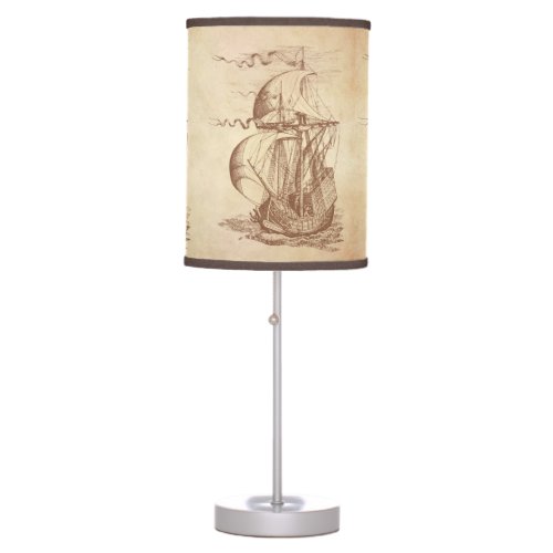 Vintage Sailing Ship Table Lamp