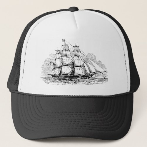 Vintage Sailing Ship Trucker Hat