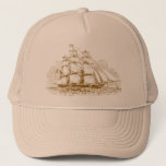 Vintage Sailing Ship Trucker Hat at Zazzle