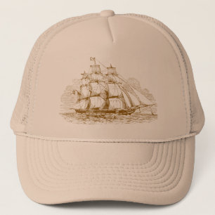 Vintage Sailing Ship Trucker Hat