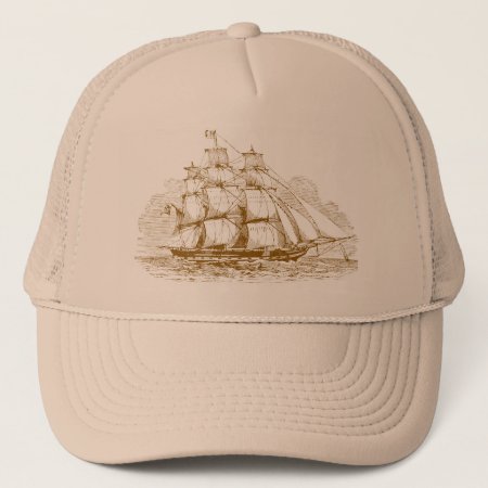 Vintage Sailing Ship Trucker Hat