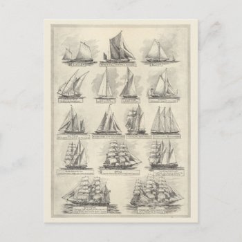 Vintage Sailing Ships Postcard by Sideview at Zazzle
