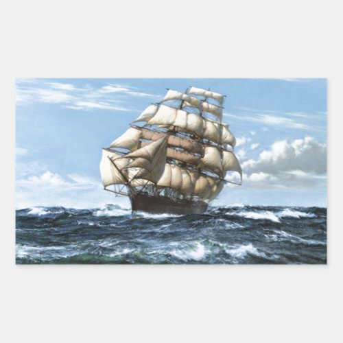 Vintage Sailing ships Rectangular Sticker