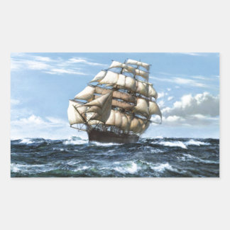Vintage Sailing ships Rectangular Sticker