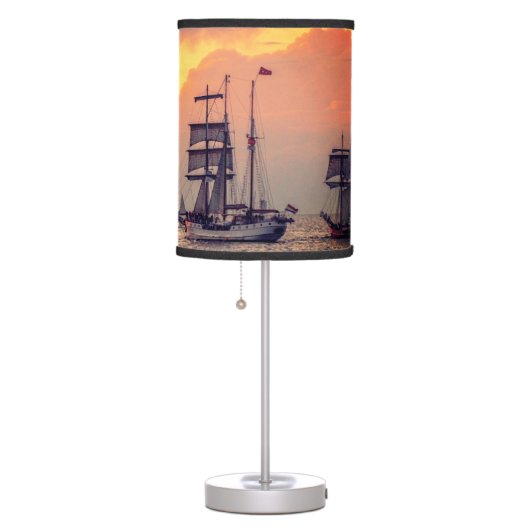 Vintage Sailing Ships Table Lamp (Right)