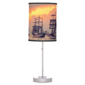 Vintage Sailing Ships Table Lamp (Front)
