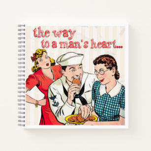 Vintage Sailor and House Wife Art Quote Notebook