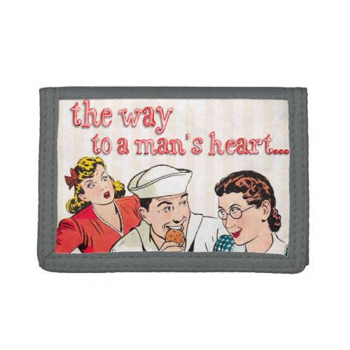 Vintage Sailor and House Wife Art Quote Trifold Wallet