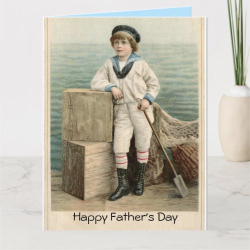 VINTAGE SAILOR BOY FATHERS DAY CARD