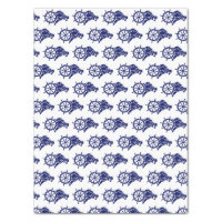 Navy Blue and White Anchors Nautical Pattern Tissue Paper