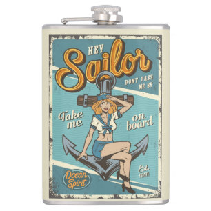 Vintage Sailor Flask