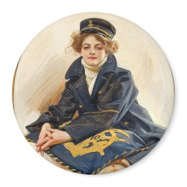 Vintage Sailor Girl Magnet Vintage Sailor Girl Magnet